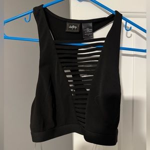 Black Crop Tank Top